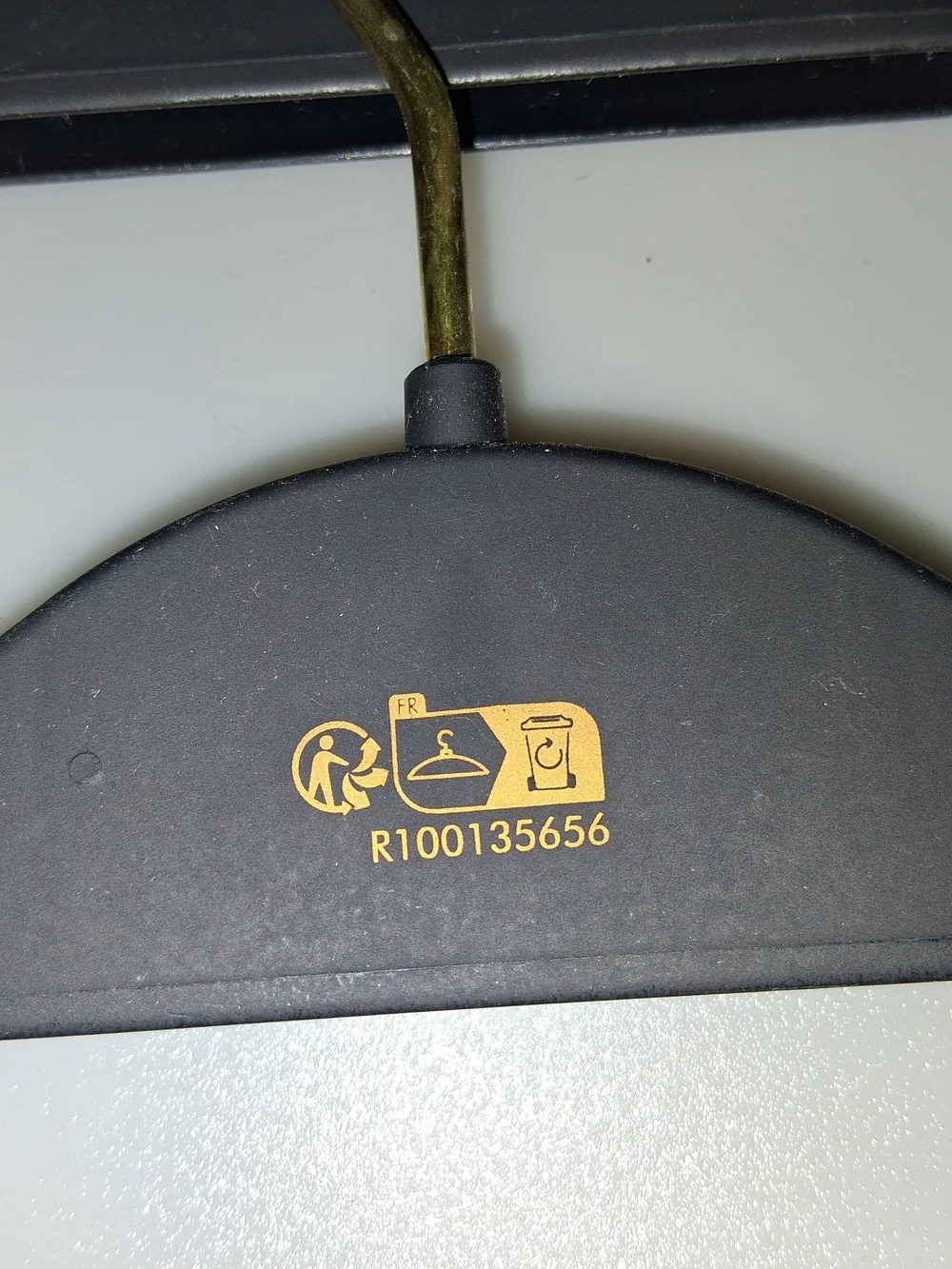 Louis Vuitton Matt Black & Gold Branded  Hanger - LOT OF 4